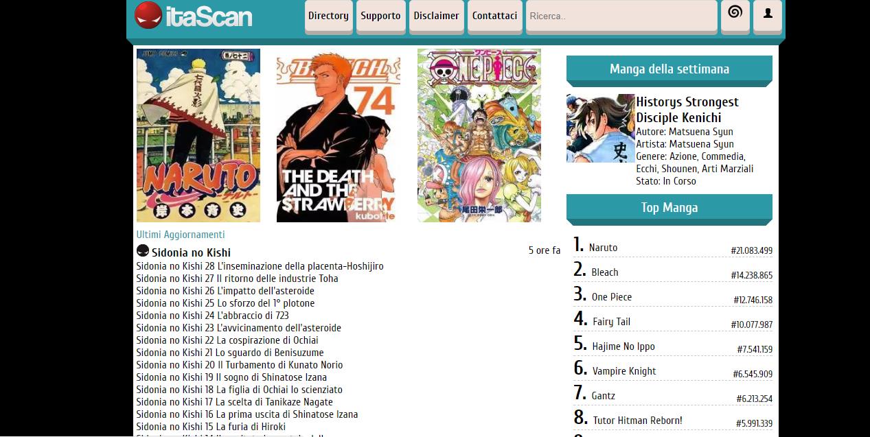 Homepage del sito