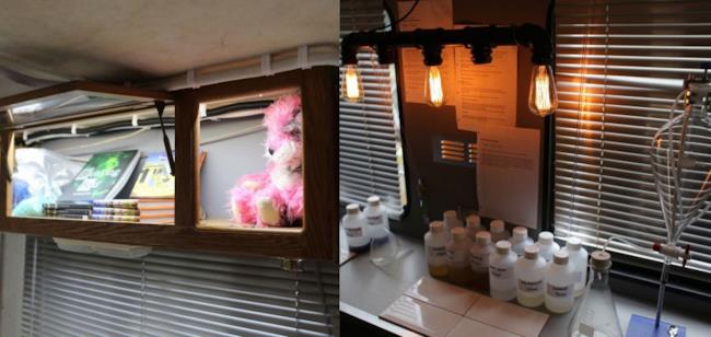 Il laboratorio interno al bar a tema Breaking Bad