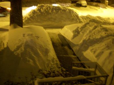 Il quartiere dove è stata creata l'auto di neve