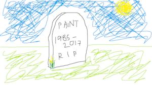 Un esempio di utilizzo del celebre programma Microsoft Paint.