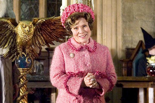 L'attrice Imelda Staunton che è Dolores Umbridge nei film di Harry Potter