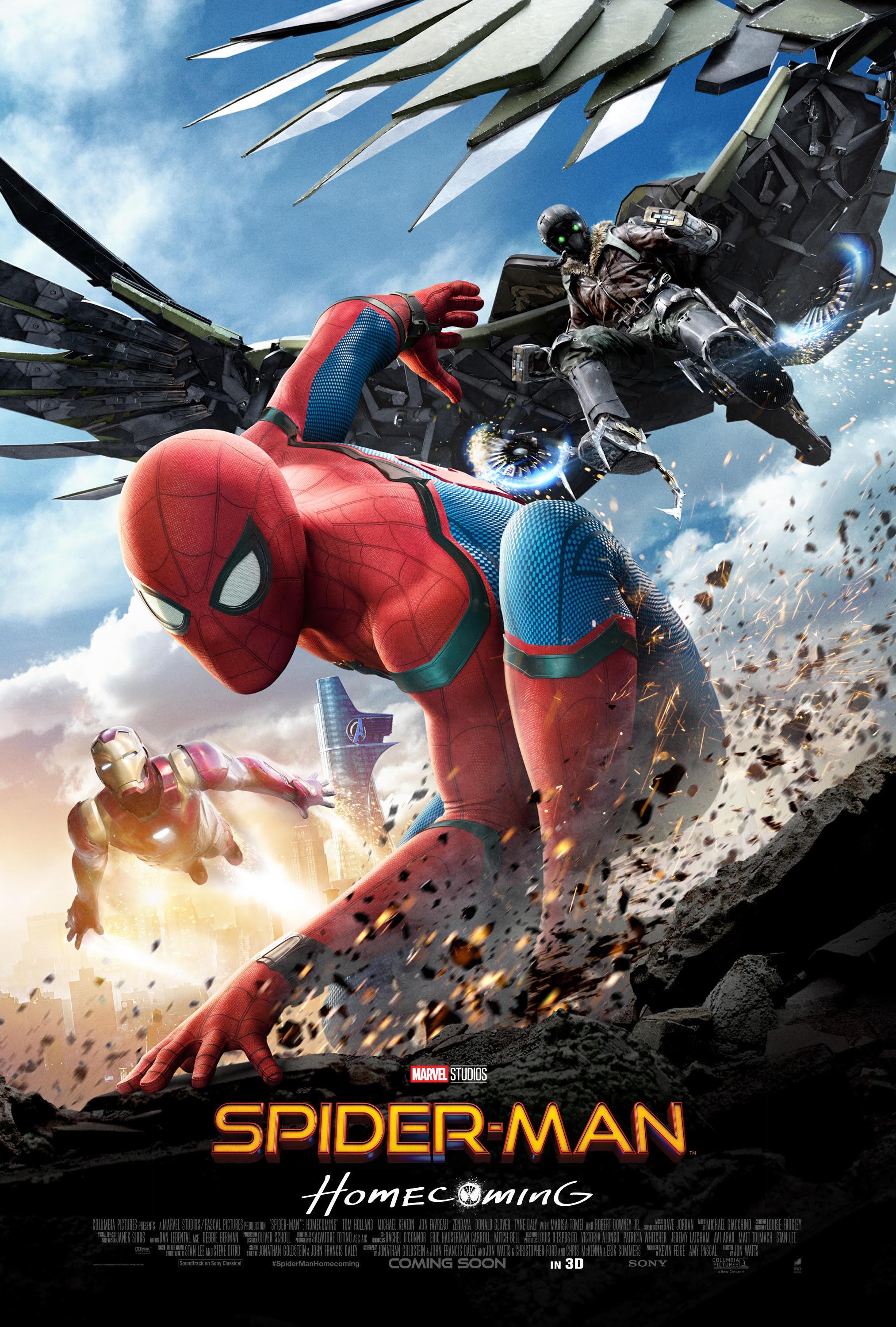 Un poster pubblicitario di Spider-Man: Homecoming