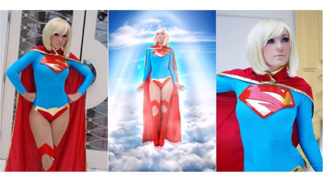 Jessica nei panni di Supergirl