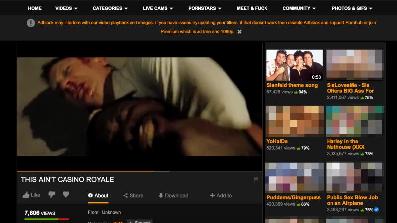 Il film 007: Casino Royale in streaming gratis su PornHub