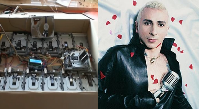 Marc Almond duetta con dei Floppy Disk Marco Almond e 14 floppy disk