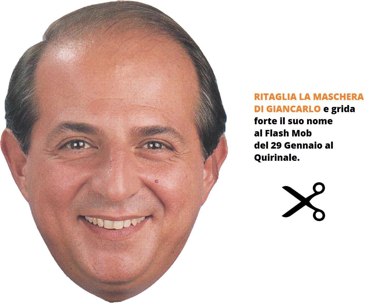 La mschera di Magalli per il flash mob