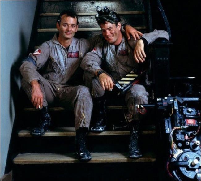 Bill Murray e Dan Aykroyd sul set di Ghostbusters: entrambi compariranno nel reboot
