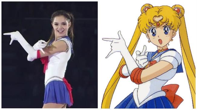 Pattinatrice russa diventa Sailor Moon ai campionati mondiali su ghiaccio. La giovane pattinatrice su ghiaccio russa che ha interpretato Sailor Moon