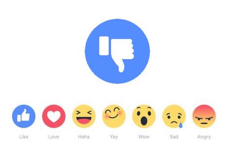Tra le nuove reazioni su Facebook potrebbe arrivare il pollice all'ingiù Pollice verso tra le novità di Facebook