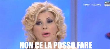 Tina Cipollari non ce la può fare (e nemmeno io)