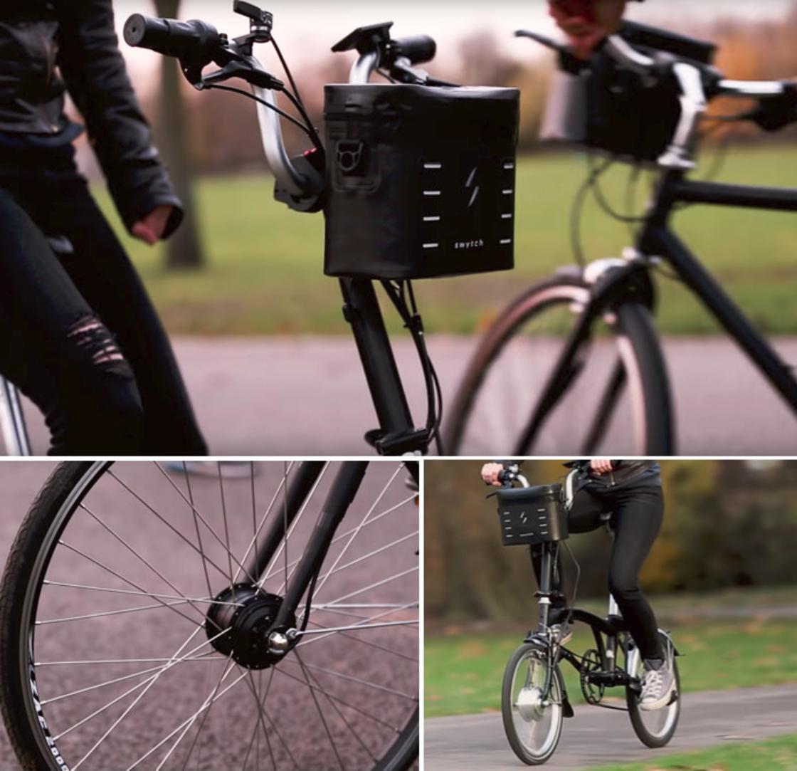 Varie prospettive di una bici elettrica.
