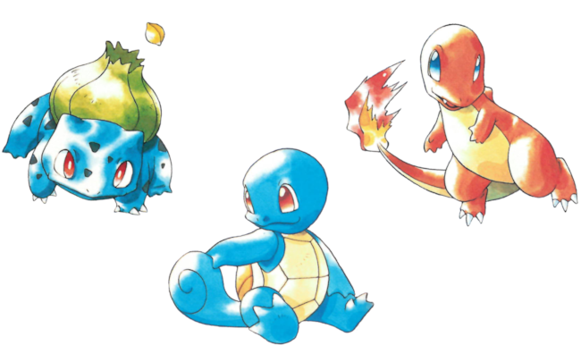 I pokémon di prima generazione sono pronti alla battaglia Ecco i Pokémon di prima generazione in un'immagine di gioco