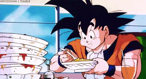 Goku mangia a volontà