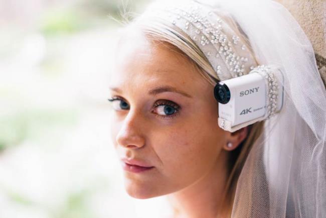 Ecco il primo velo da sposa al mondo con telecamera incorporata