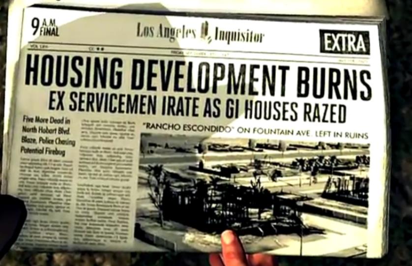 Un giornale nel videogame L.A. Noire