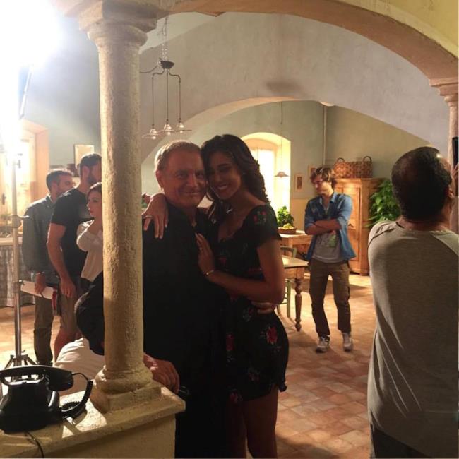 Belen Rodriguez con Terence Hill in Don Matteo 10