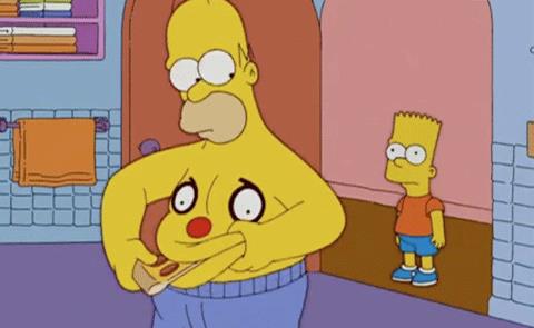 Gif di Homer e Bart dei Simpson