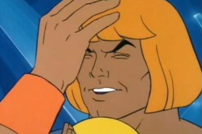He-Man dopo aver appreso la notizia