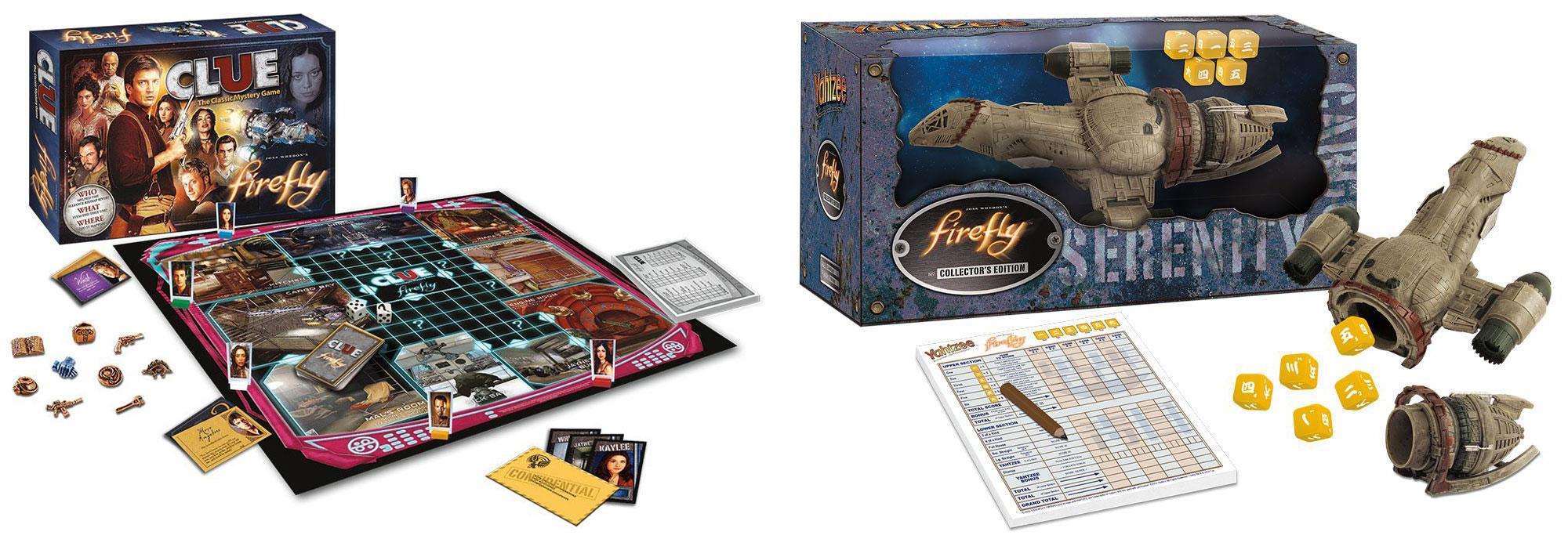 I giochi da tavolo di Firefly: cluedo e yahtzee