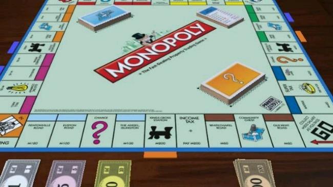 Il tabellone di Monopoly La foto del tabellone del gioco da tavolo