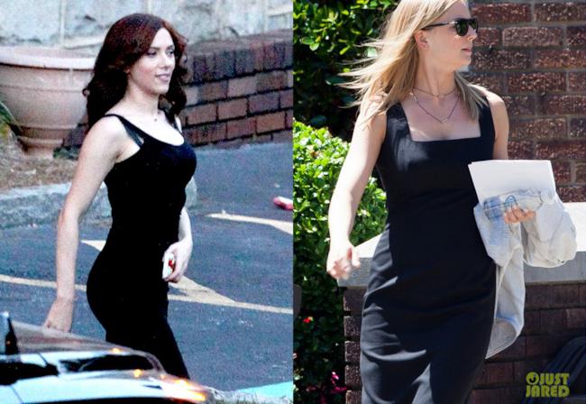 Scarlett Johansson e Emily VanCamp a un funerale in Capitan America: Civil War