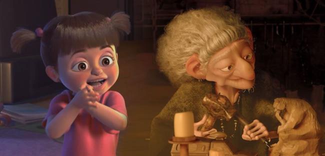 Boo e la strega di Brave messe a confronto.