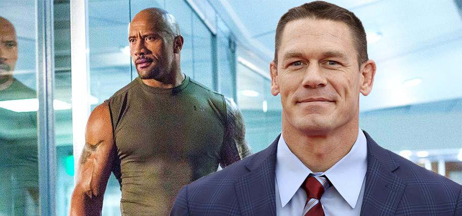 Gli attori Dwayne Johnson e John Cena