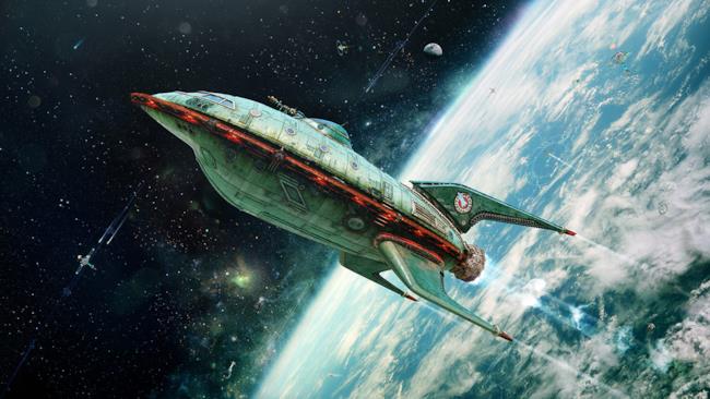 Immagine realistica della navetta Planet Express
