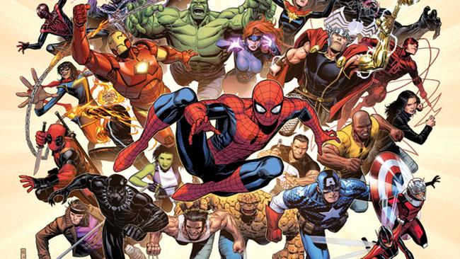La copertina de Gli Avengers La foto della copertina di una serie a fumetti