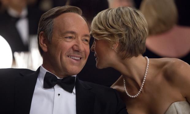 La stagione 3 di House of Cards uscirà a febbraio 2015 Frank Underwood e la moglie Claire