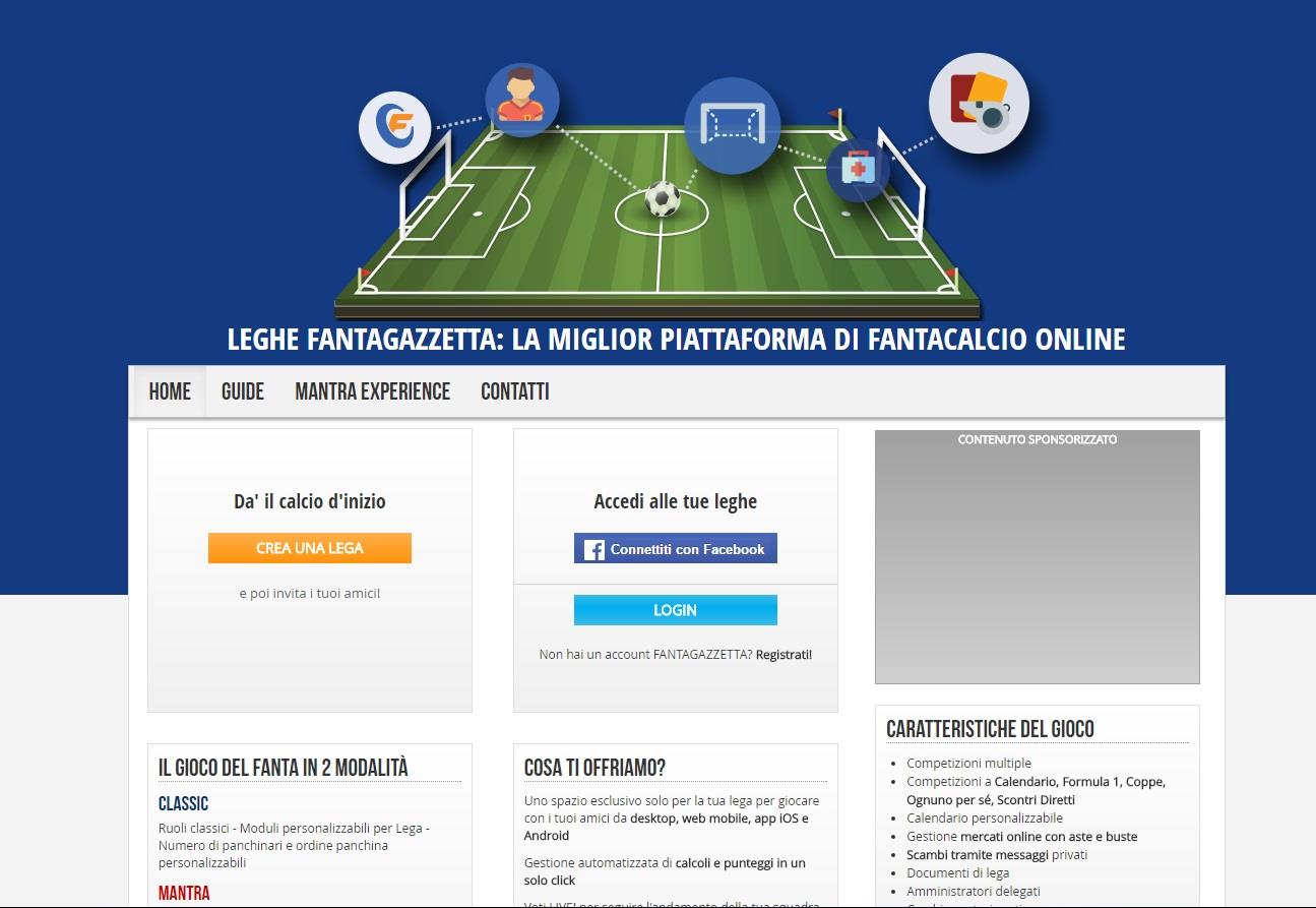 La homepage di Fantagazzetta