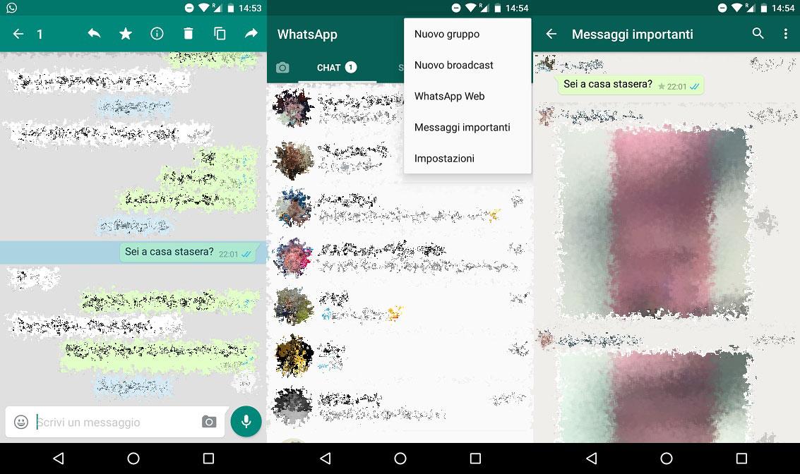 Trucchi WhatsApp - Come contrassegnare come importante un messaggio WhatsApp