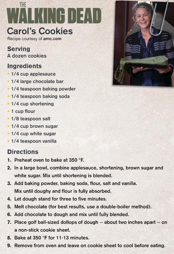 ricetta dei biscotti di Carol in The Walking Dead