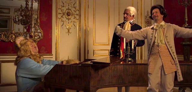 Kevin Spacey nella parodia del film Amadeus durante lo show Jimmy Kimmel Live