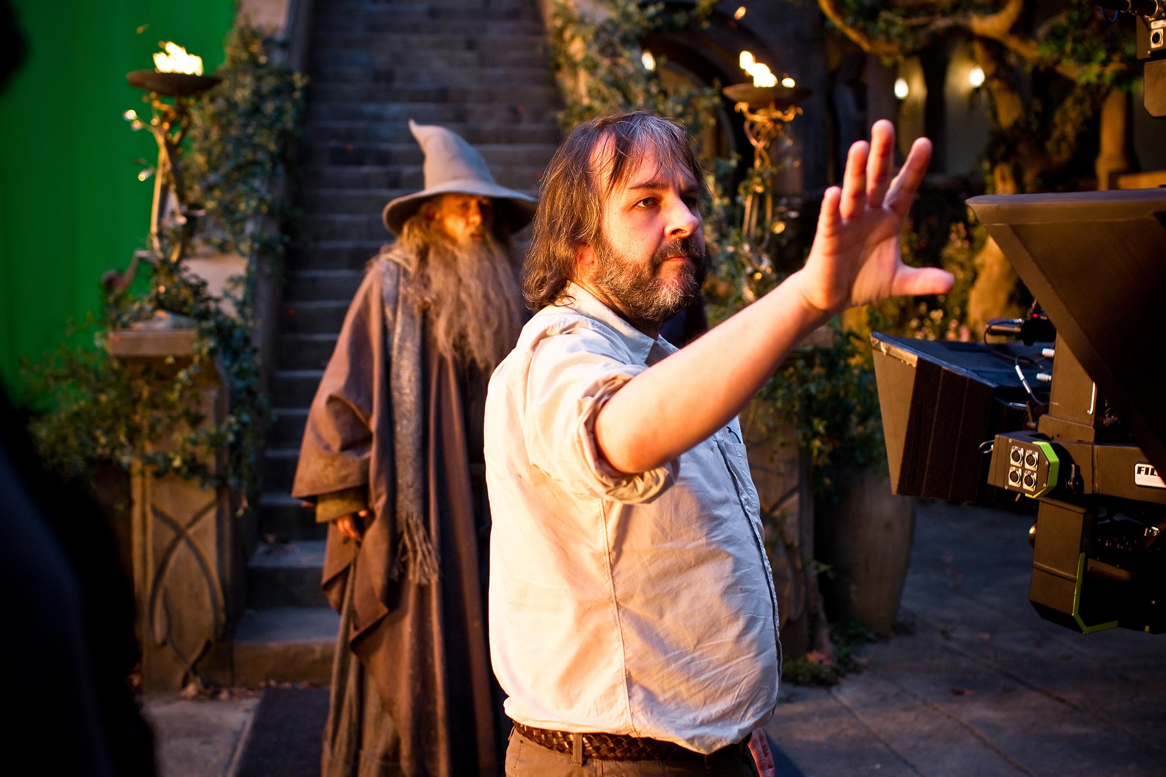 La foto del regista sul set di un suo film.
