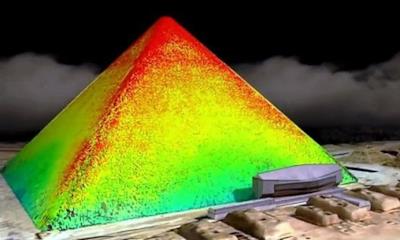 La Piramide di Cheope vista agli infrarossi