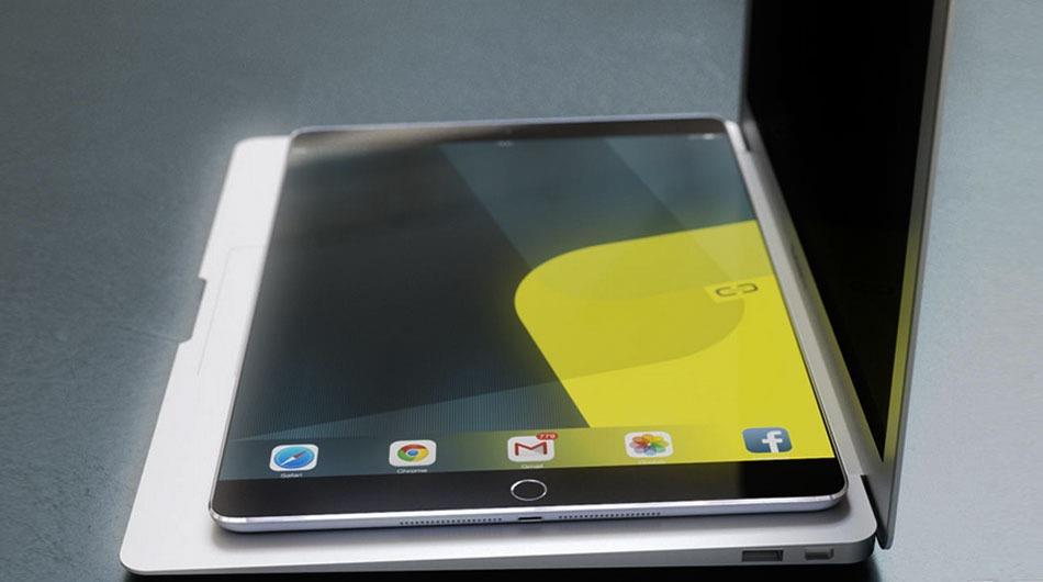 Lo spessore di iPad Pro con un MacBook Air