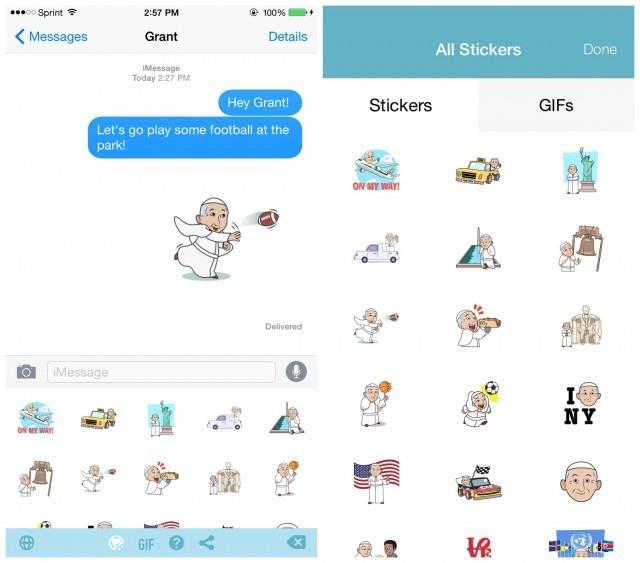 Papa Francesco nell'app keyboard dedicata alla sua vita negli USA