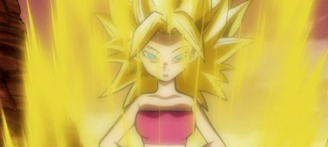 Caulifla è la prima donna Super Saiyan Caulifla nella versione Super Saiyan