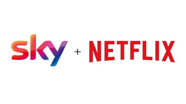 I loghi di Sky e Netflix Sky e Netflix