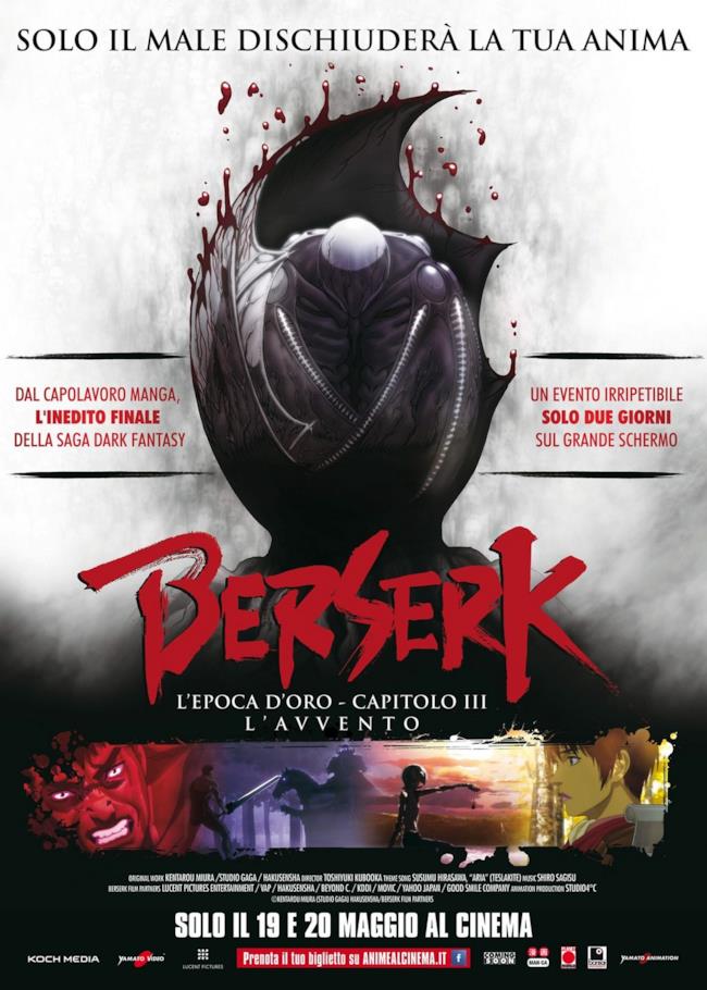 Il poster ufficiale di Berserk - L'Epoca d'Oro Capitolo III, a maggio nei cinema italiani