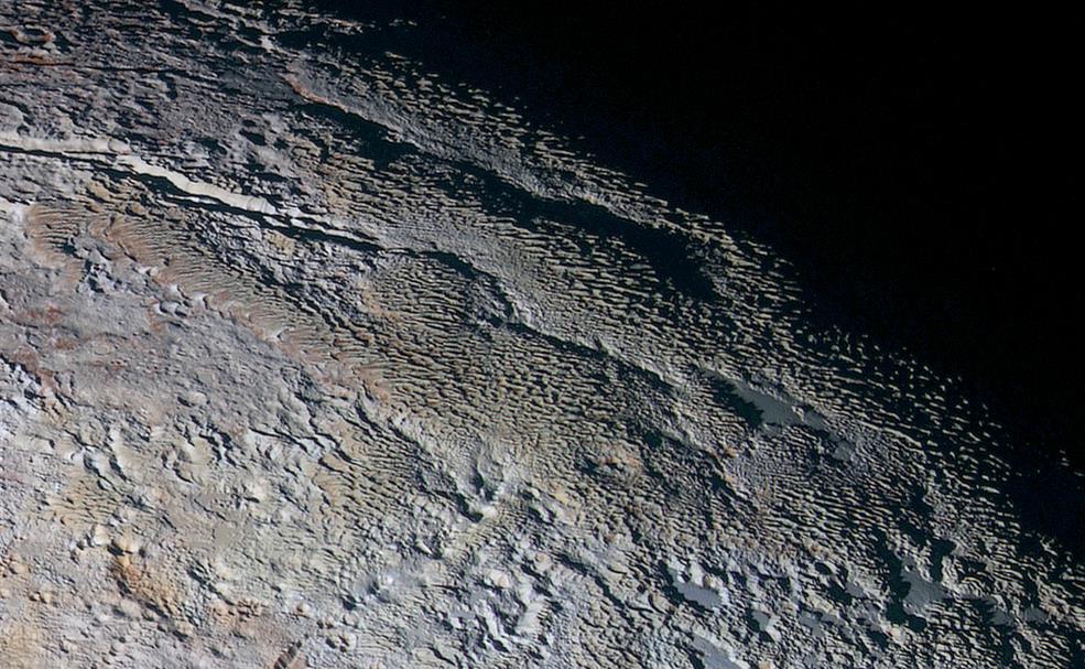 Uno scatto di metano dalla sonda New Horizons