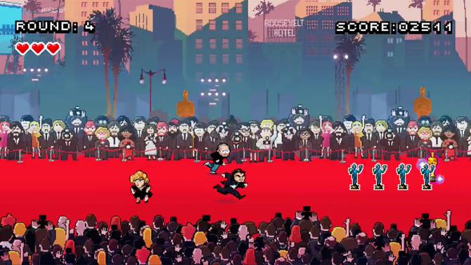Ecco Lady Gaga in uno screen del gioco online Leo's Red Carpet Rampage