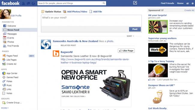 Navigazione Facebook Social