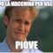 Lavo la macchina per uscire piove