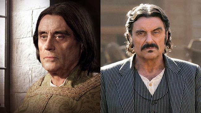 Ian McShane nelle serie The Pillars Of The Earth e Deadwood