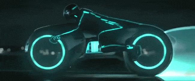 GIF della lightcycle di TRON: Legacy