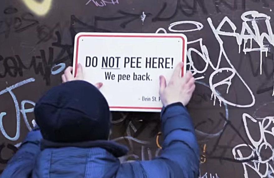 Cartello sui muri idrorepellenti di Amburgo