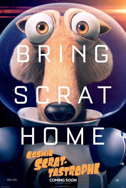 La locandina di Scrat-Tastrofe cosmica prende in giro The Martian di Matt Damon