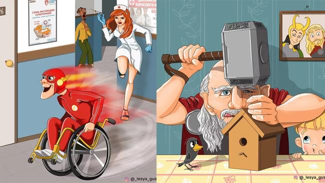 Scopri come i supereroi si godranno la pensione Falsh e Thor che si godono il meritato riposo